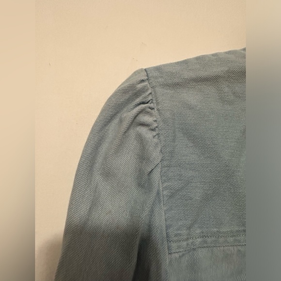 J Society blue chambray button-down with mandarin collar - Size M - Picture 4 of 9